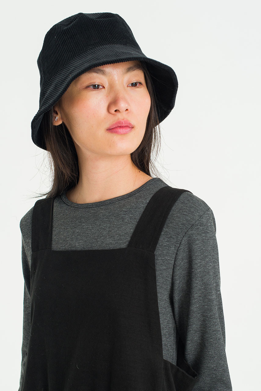 Miel Pinafore Dress, Black