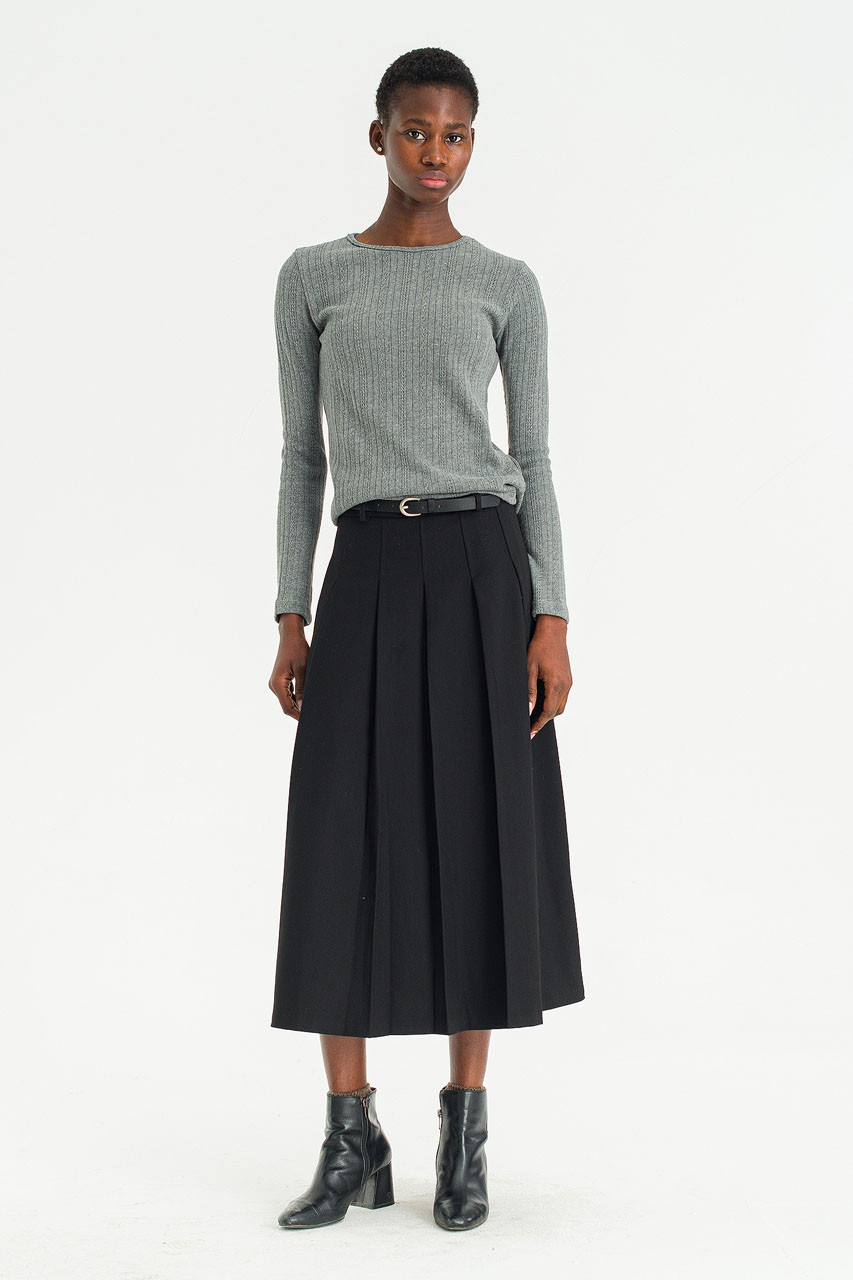 Silent Rib Tee, Grey