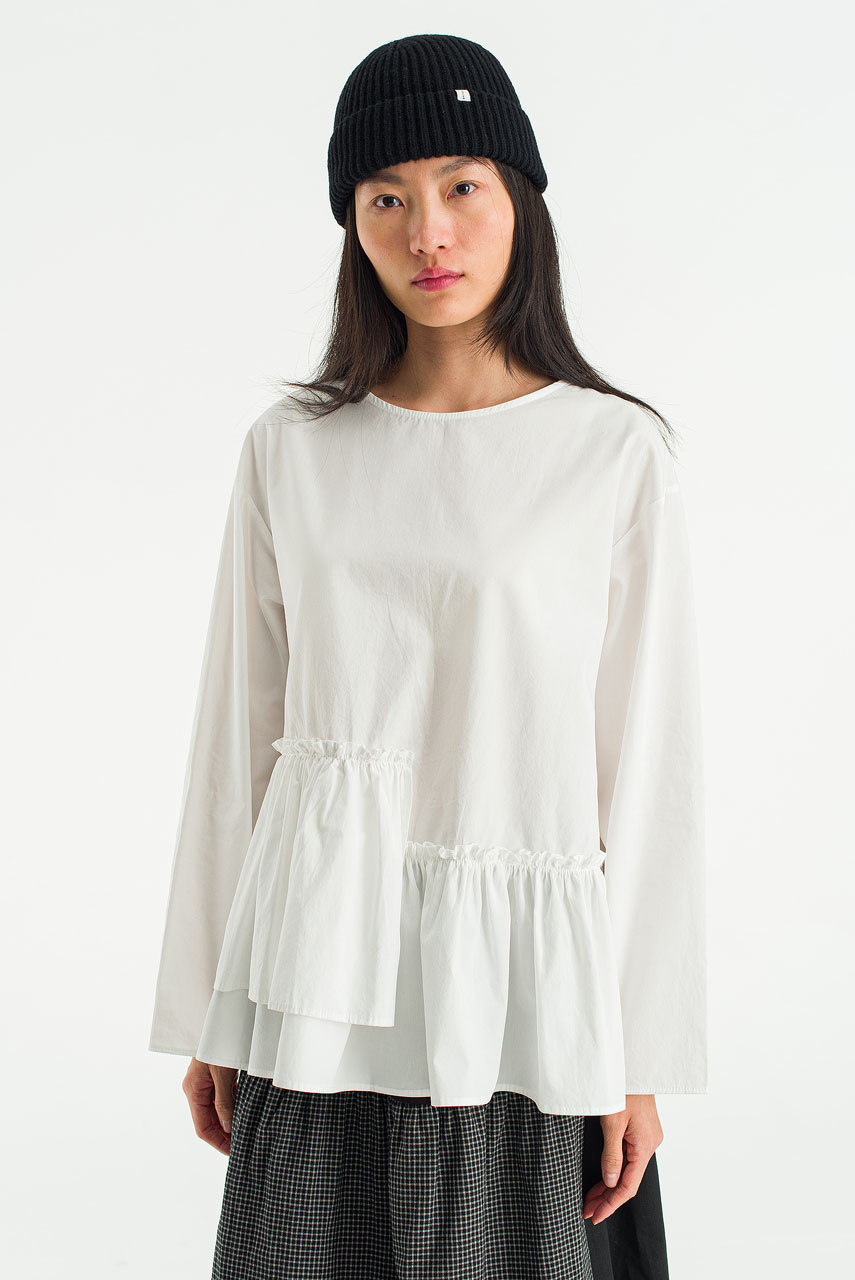 Rue Peplum Top, White