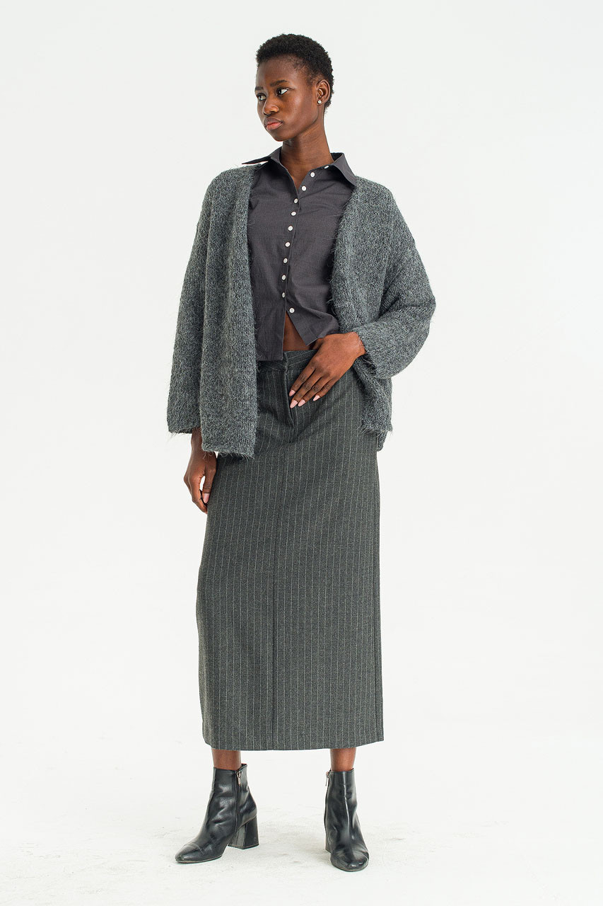 Mure Open Cardigan, Charcoal