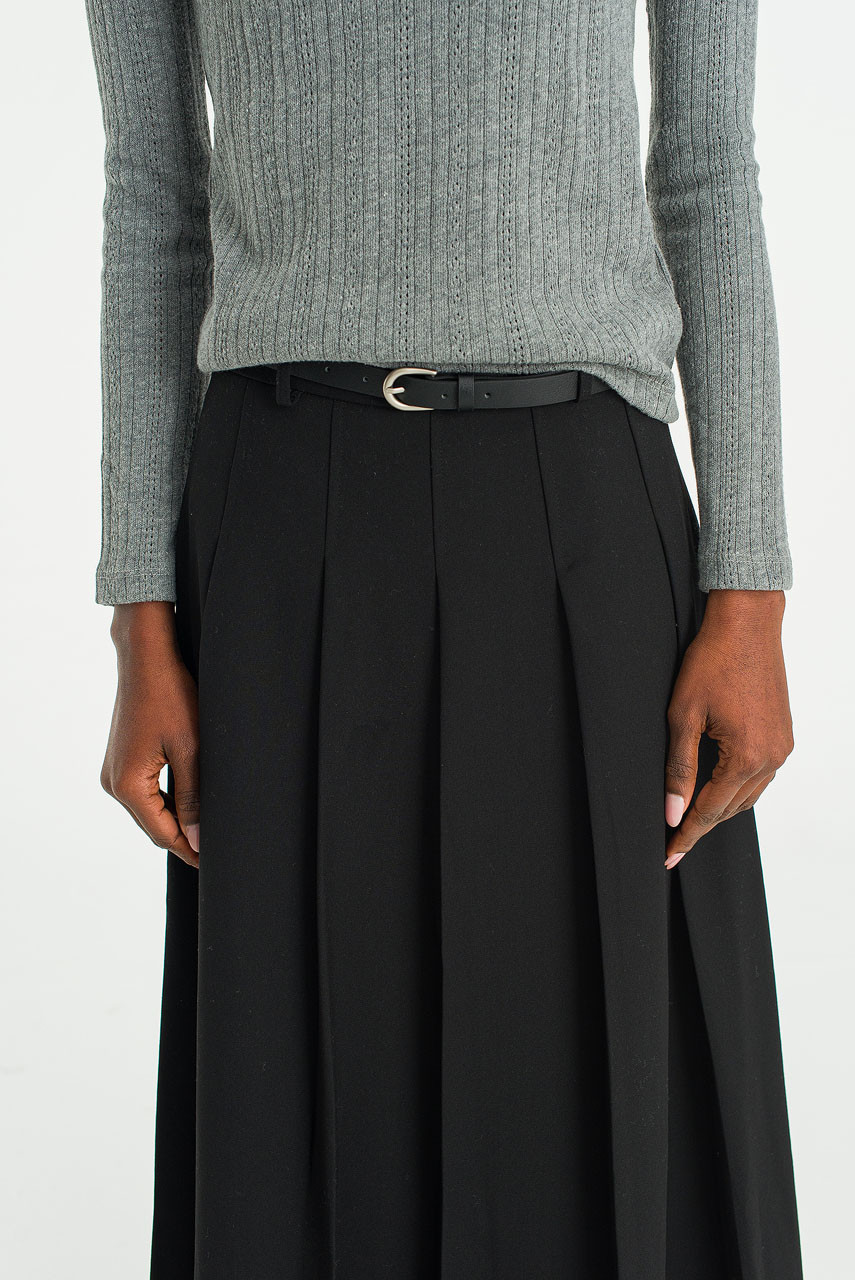 Rove Pleated Skirt, Black