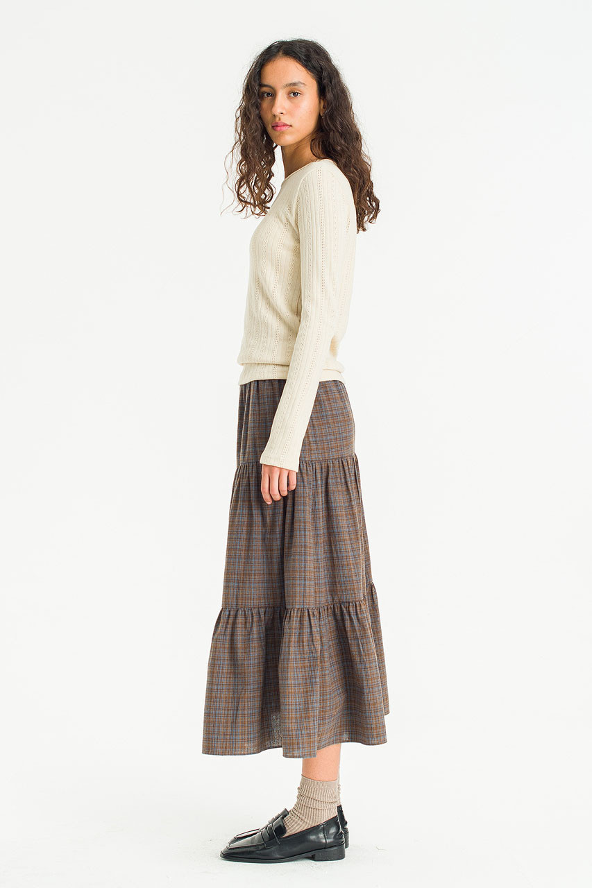 Silent Rib Tee, Cream