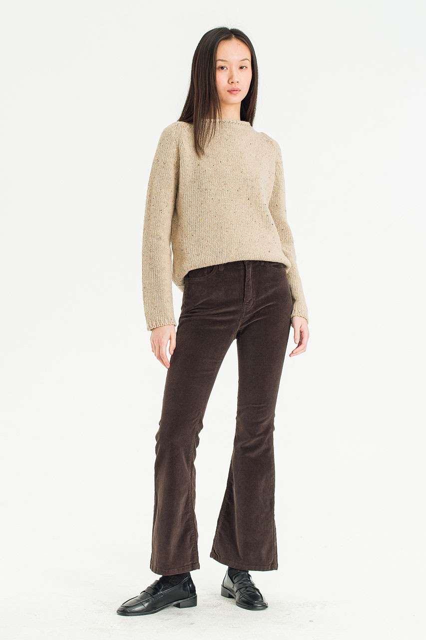 Harbor Cord Wide Pants, Brown