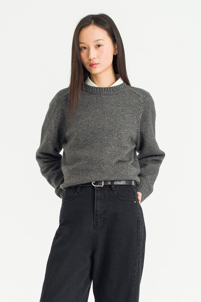 Silent Wool Knit, Charcoal