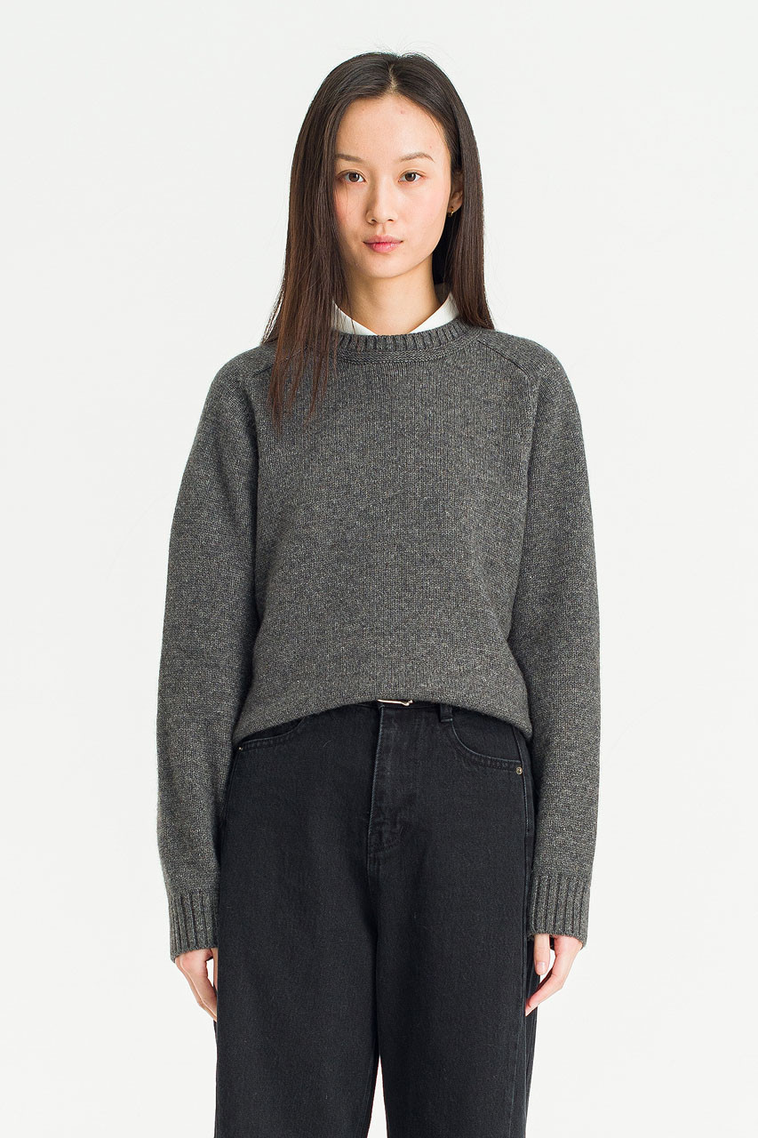 Silent Wool Knit, Charcoal