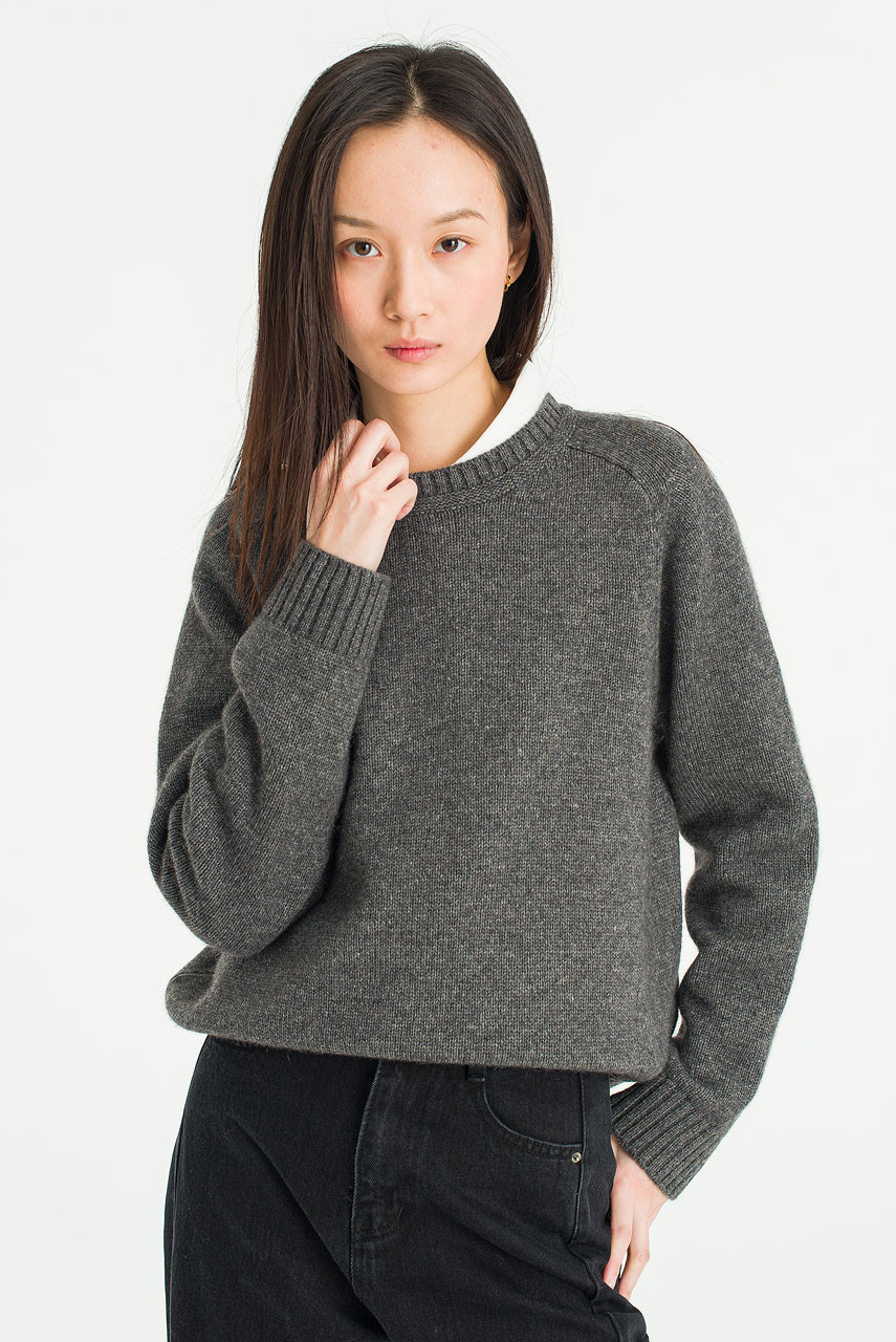 Silent Wool Knit, Charcoal
