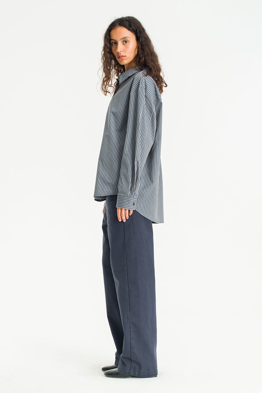 Season Stripe Shirt, Dark Blue