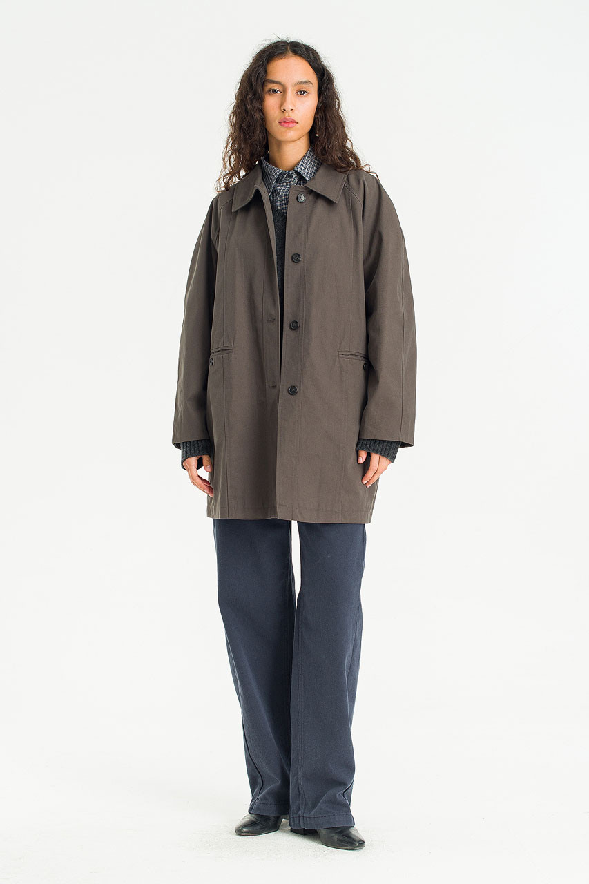 Classic Button Trench, Charcoal