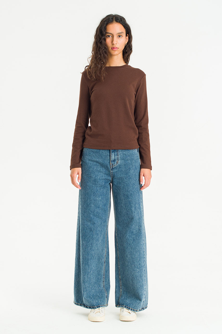 Soft Breeze Round Neck Tee, Brown