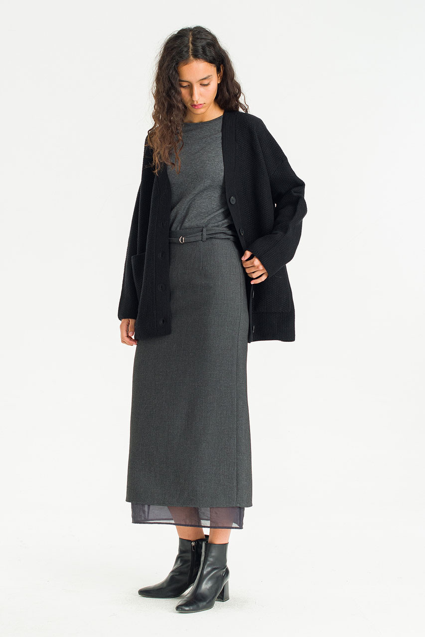 Lenn Over Size Knit Cardigan, Black