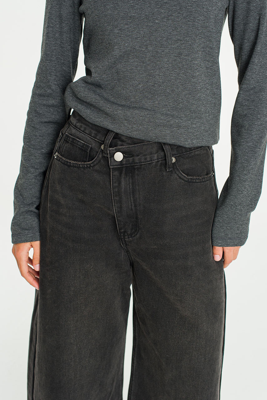 Rove Wide Denim Jean, Black