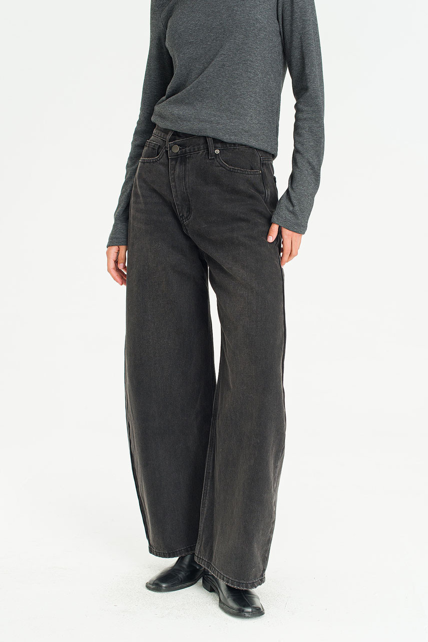 Rove Wide Denim Jean, Black