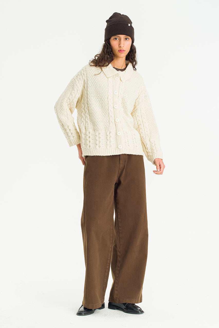 Mure Cable Cardigan, Cream