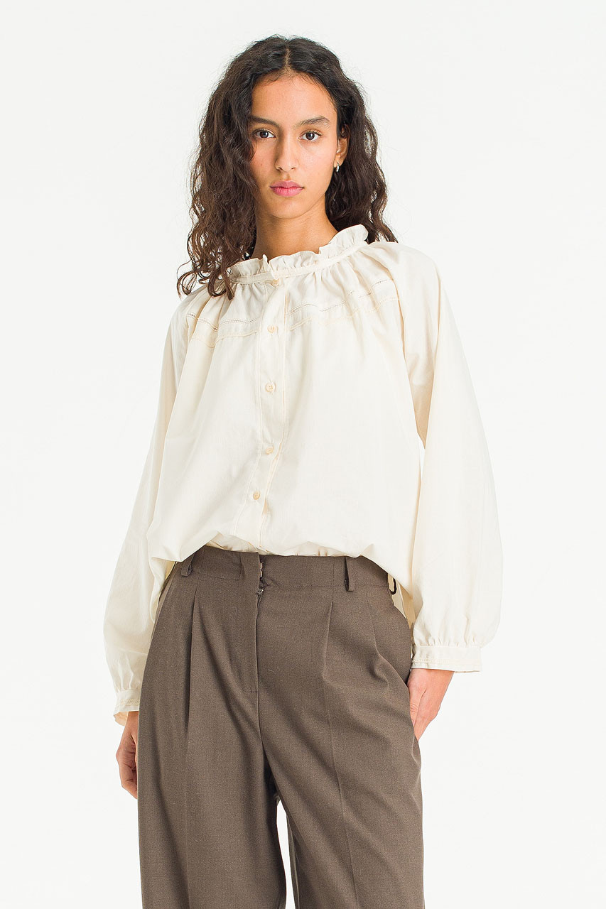 Mare Frill Blouse, Ivory