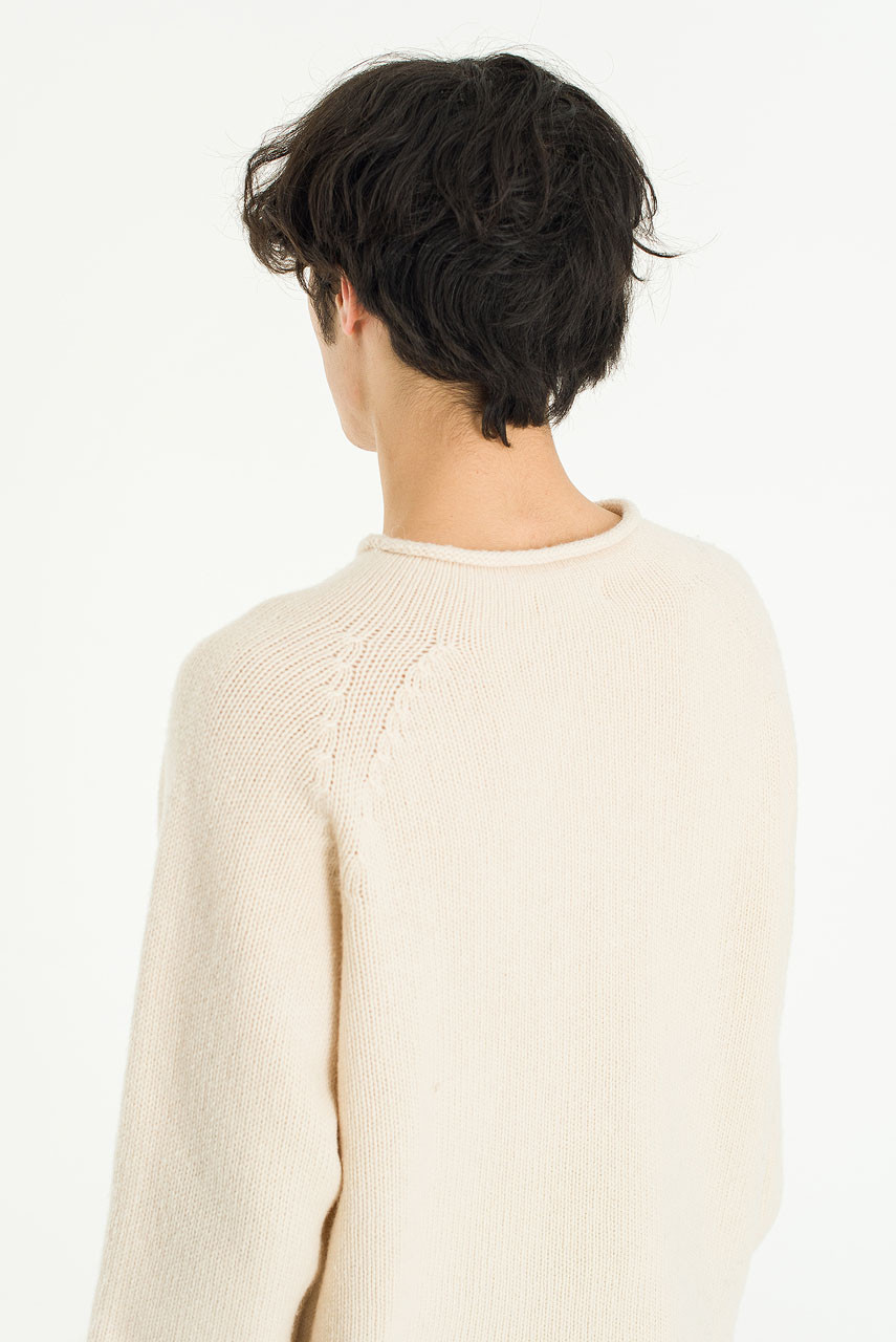 Menswear | Boat-Neck Wool Jumper, Cream