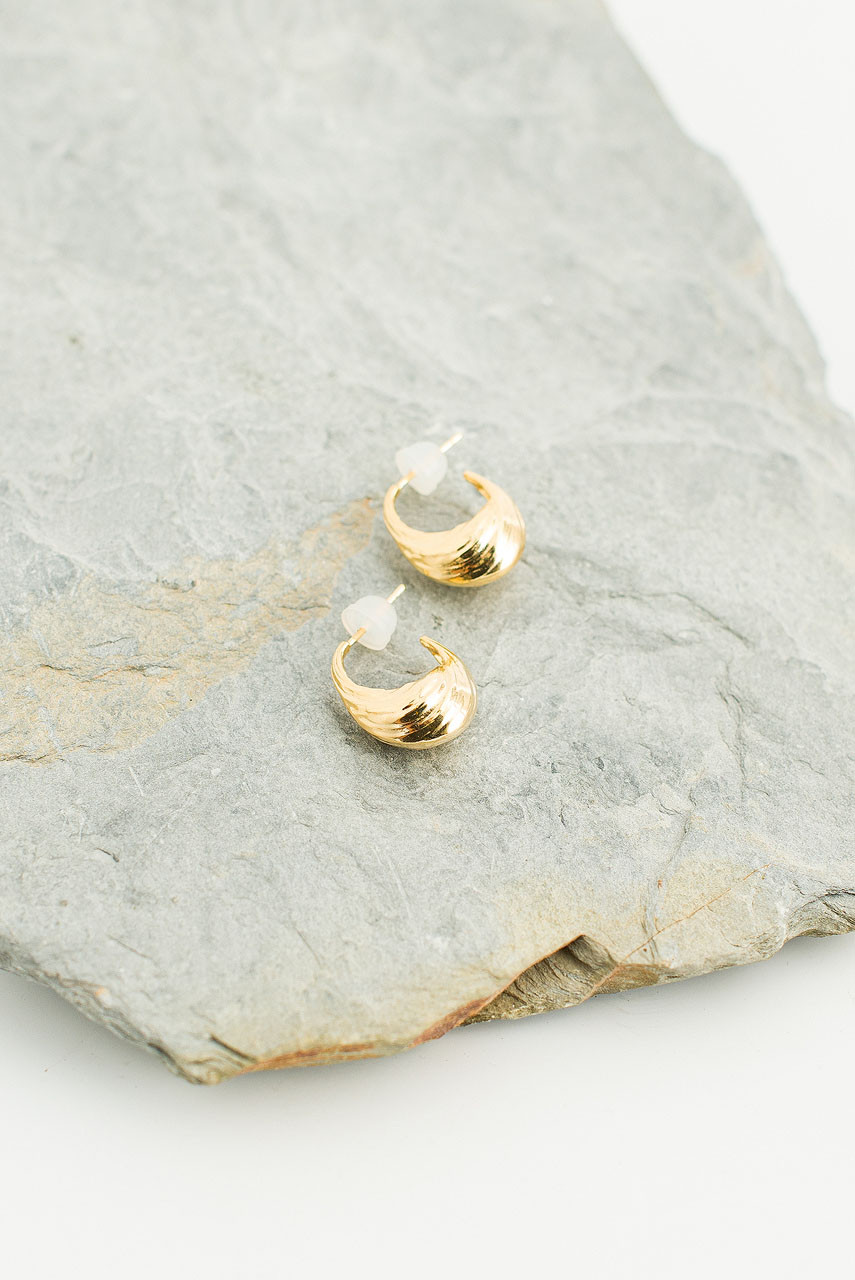 Aihara Earrings, Gold