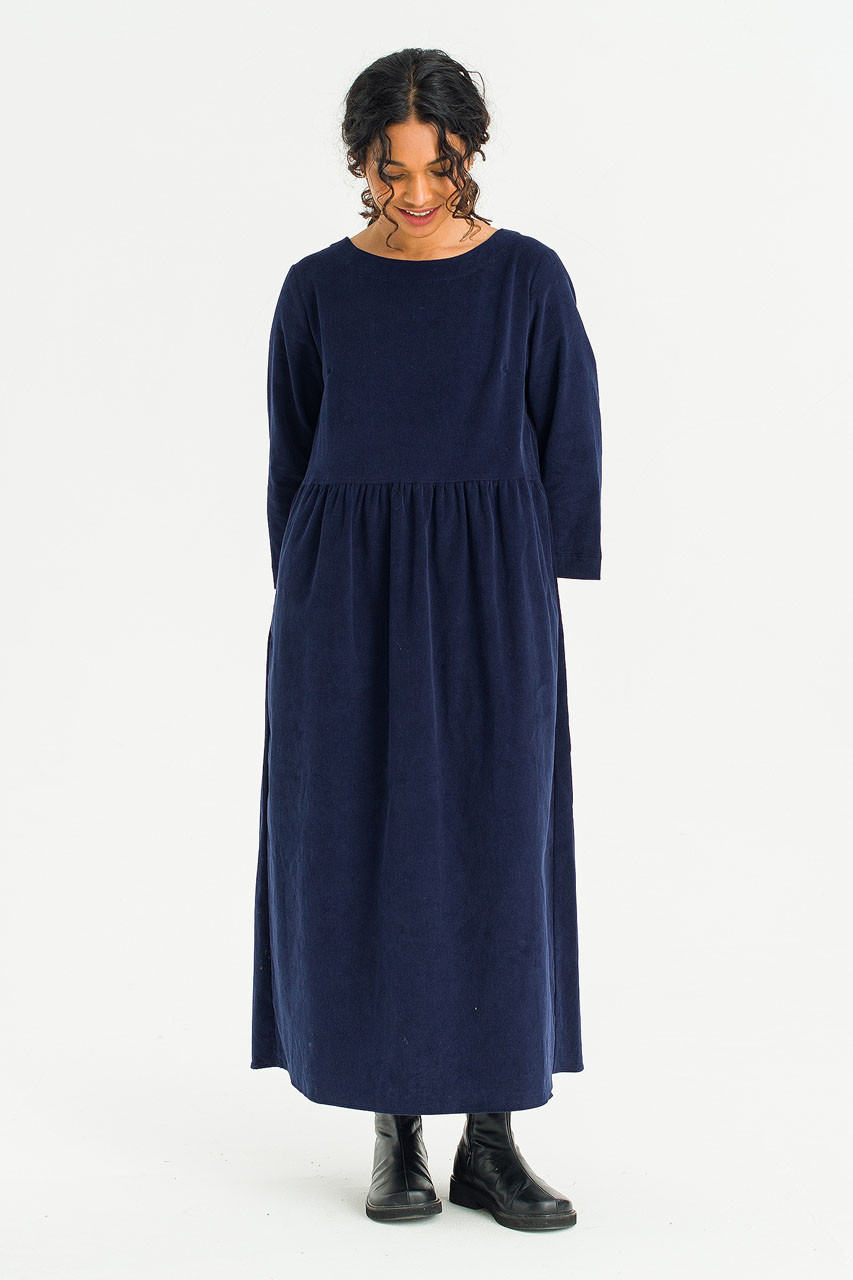 Elsa Cord Relax Dress, Navy