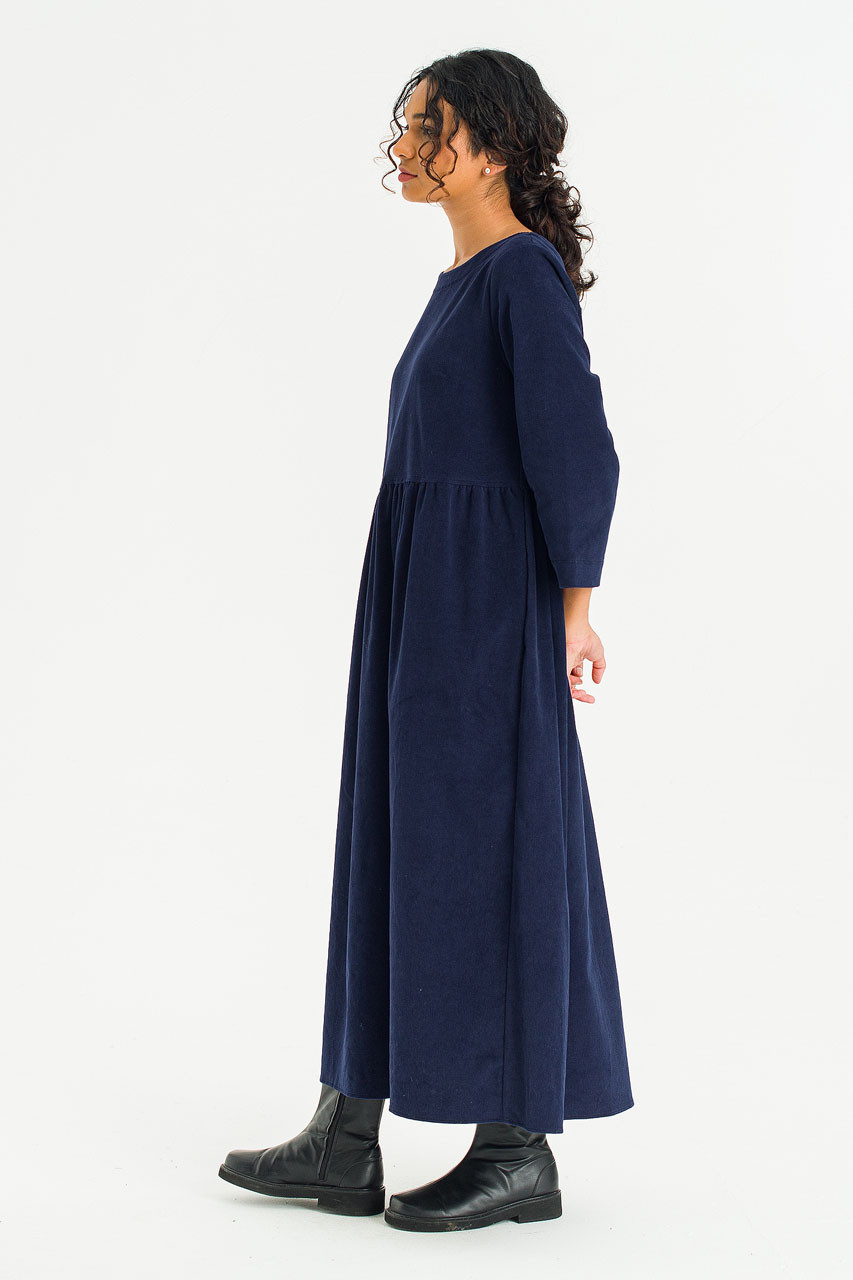 Elsa Cord Relax Dress, Navy