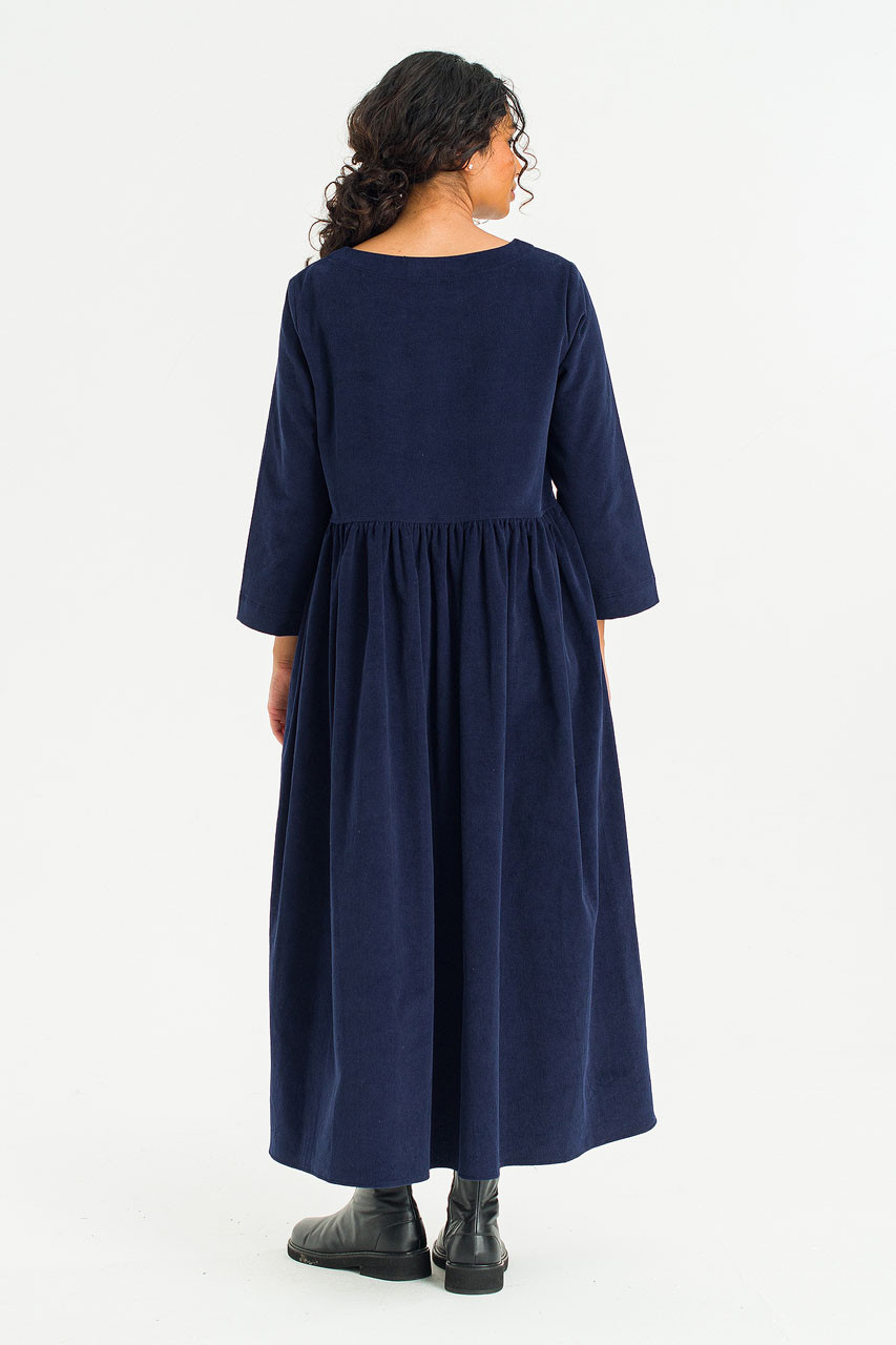 Elsa Cord Relax Dress, Navy