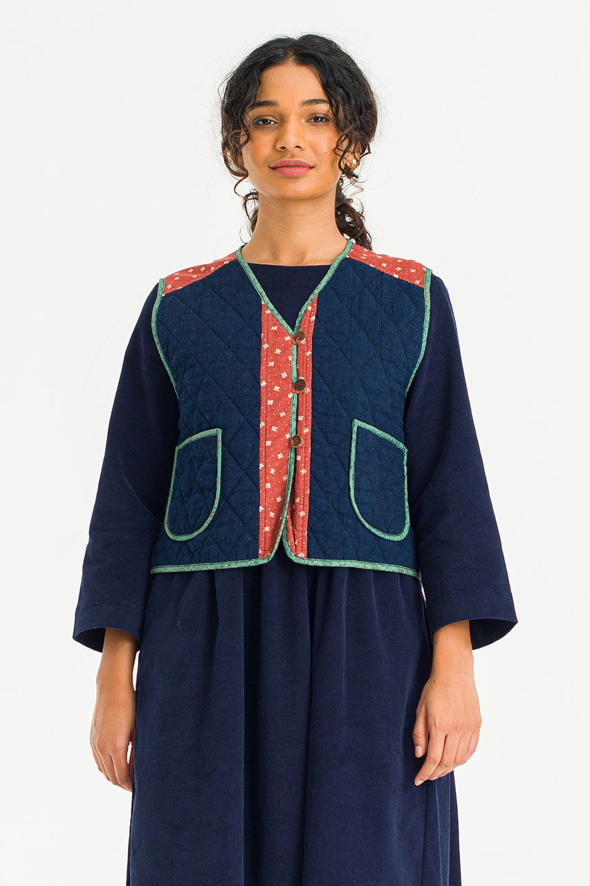 Quilt Haven Vest, Orange