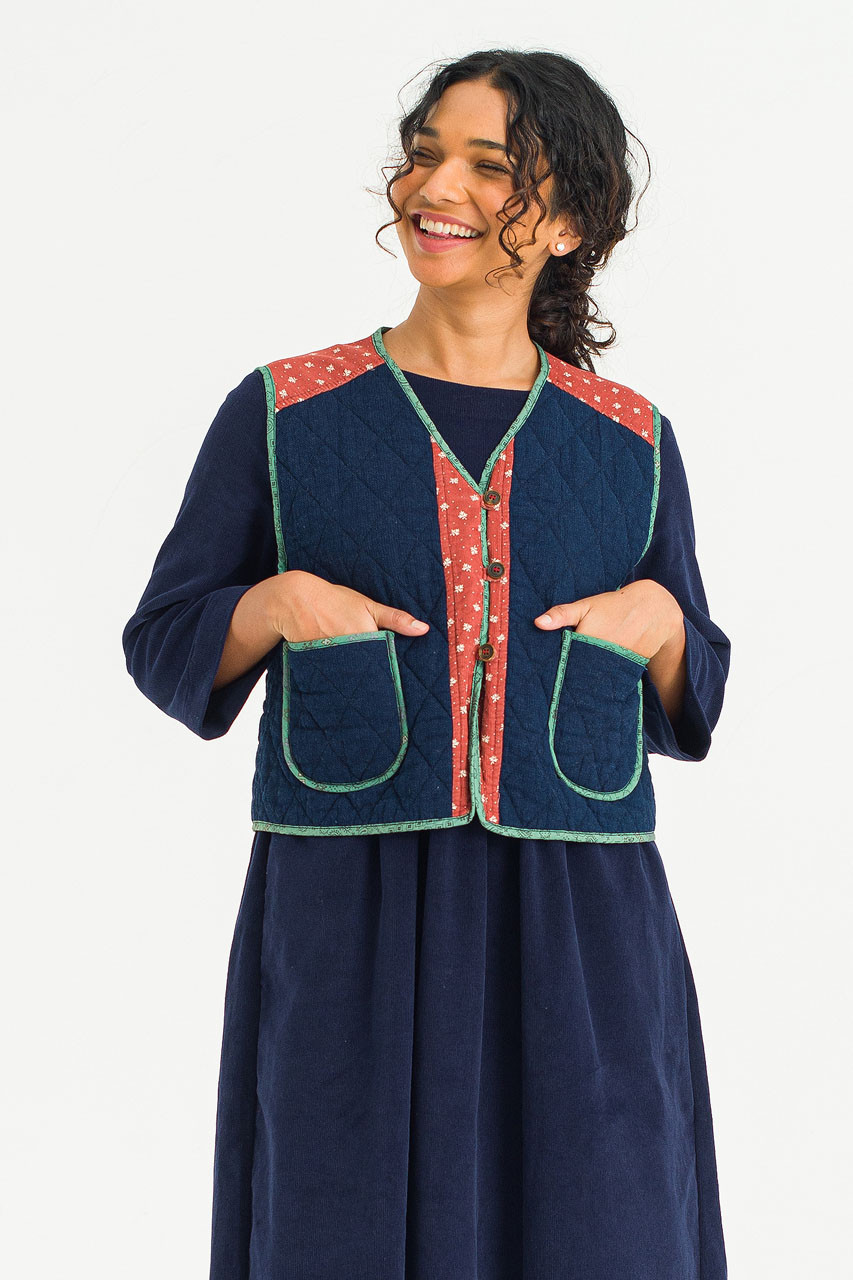 Quilt Haven Vest, Orange