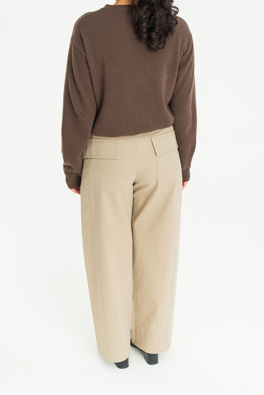 Moss Path Curved Pants, Khaki