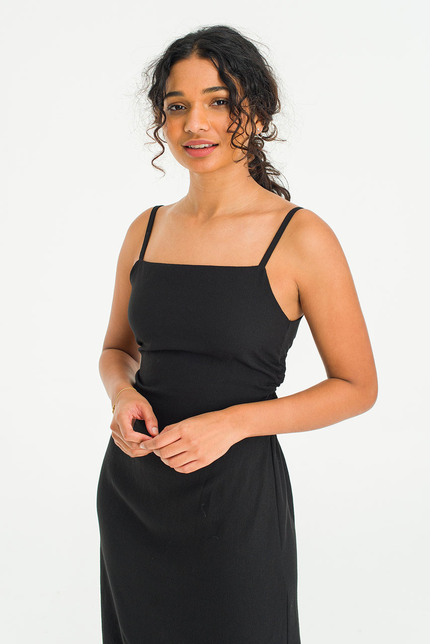 Open Back Cami Dress, Black