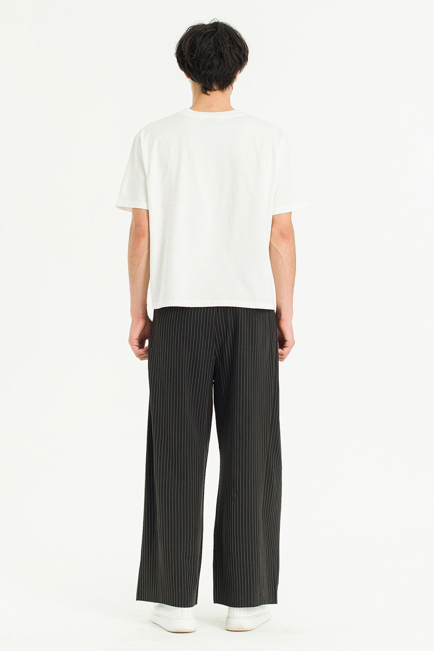 Menswear | Side Seam Slacks, Black Pinstripe