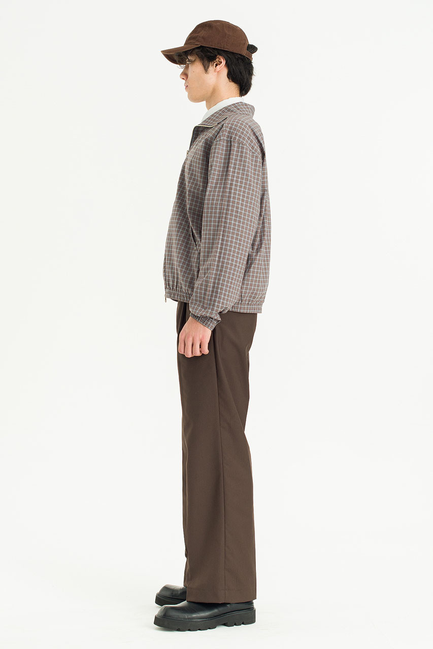 Menswear | Checked Lightweight Blouson, Light Blue