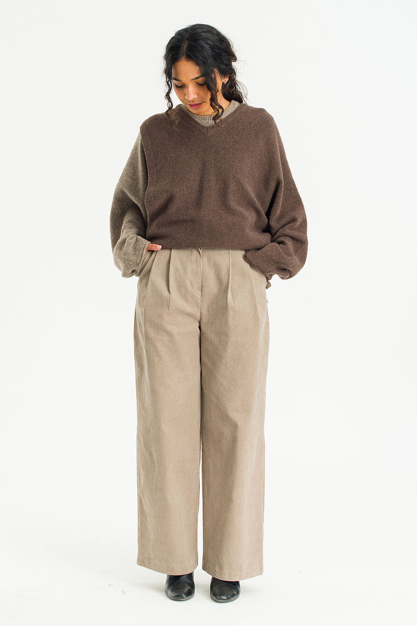 Soil Path Cord Pants, Beige