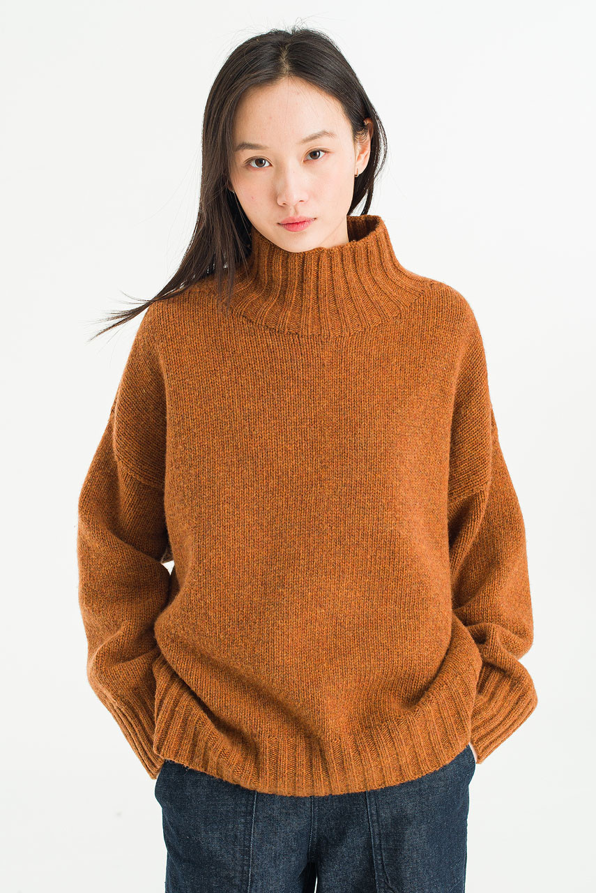 Loose Fit Soft Knit, Brick Melange