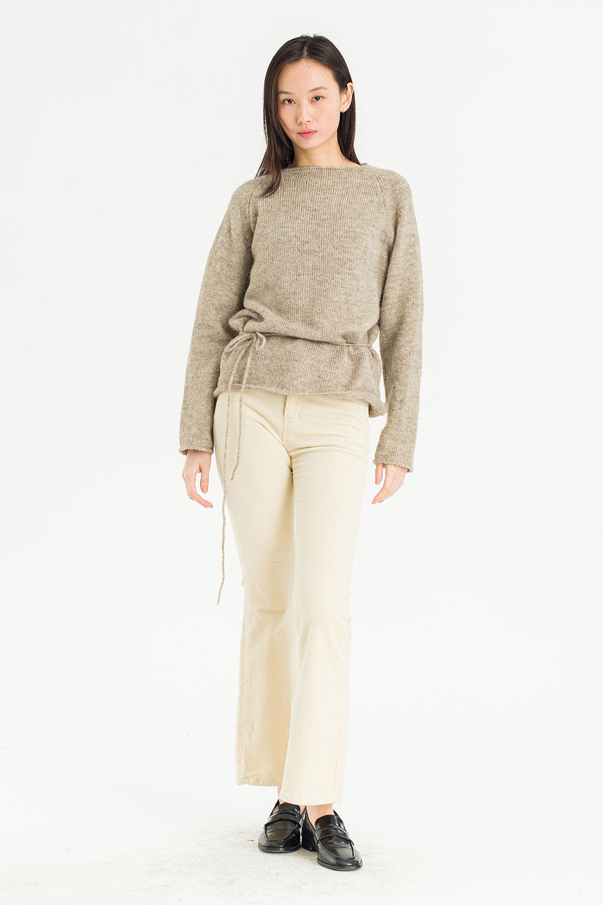 Harbor Cord Wide Pants, Cream