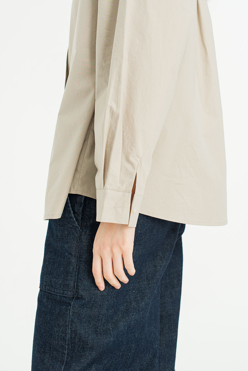 Calm Cotton Shirt, Khaki Beige