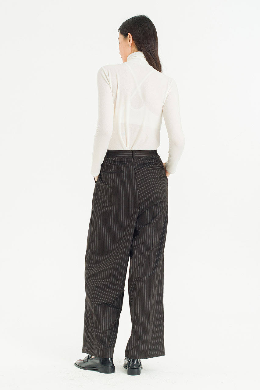 Noir Pin Stripe Trousers, Brown