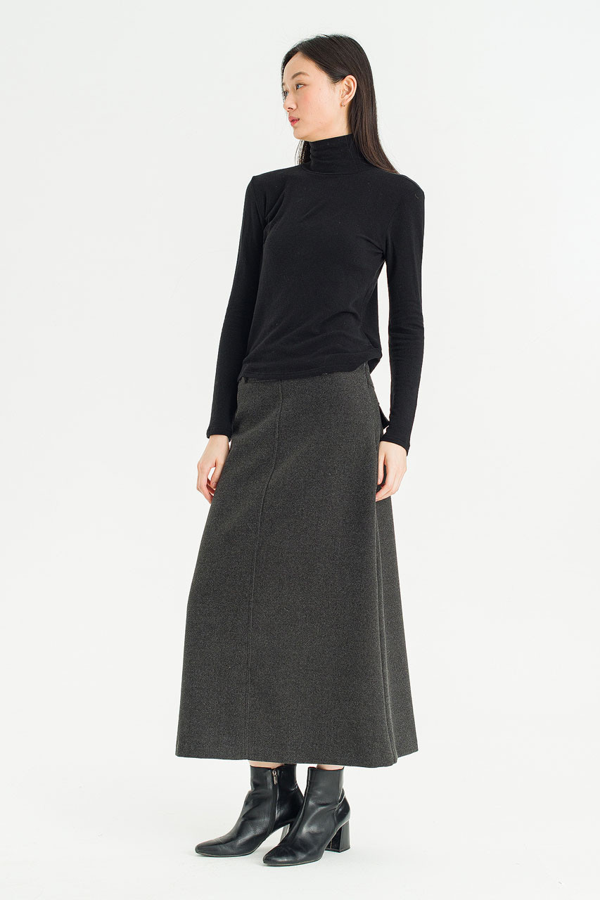 Soft Mock Neck Tee, Black