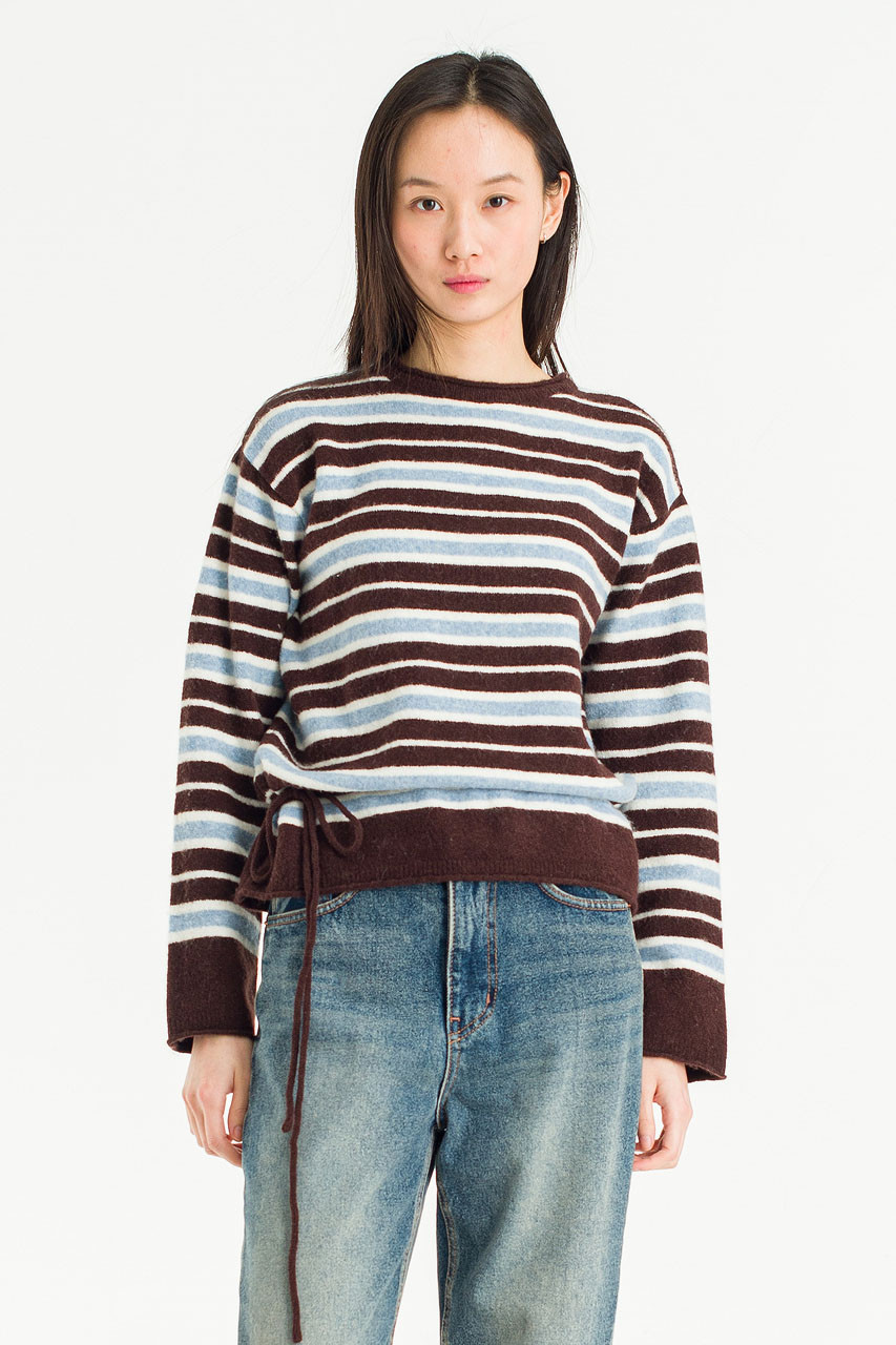 Rove Stripe Jumper, Brown
