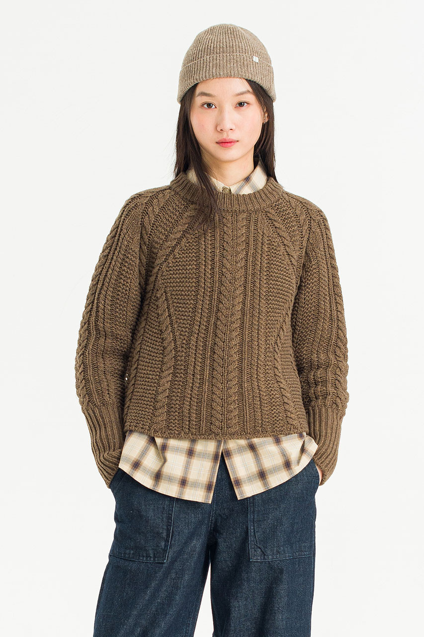 Haze Cable Jumper, Brown