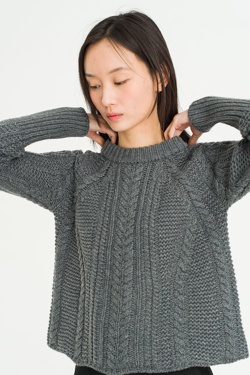 Haze Cable Jumper, Charcoal