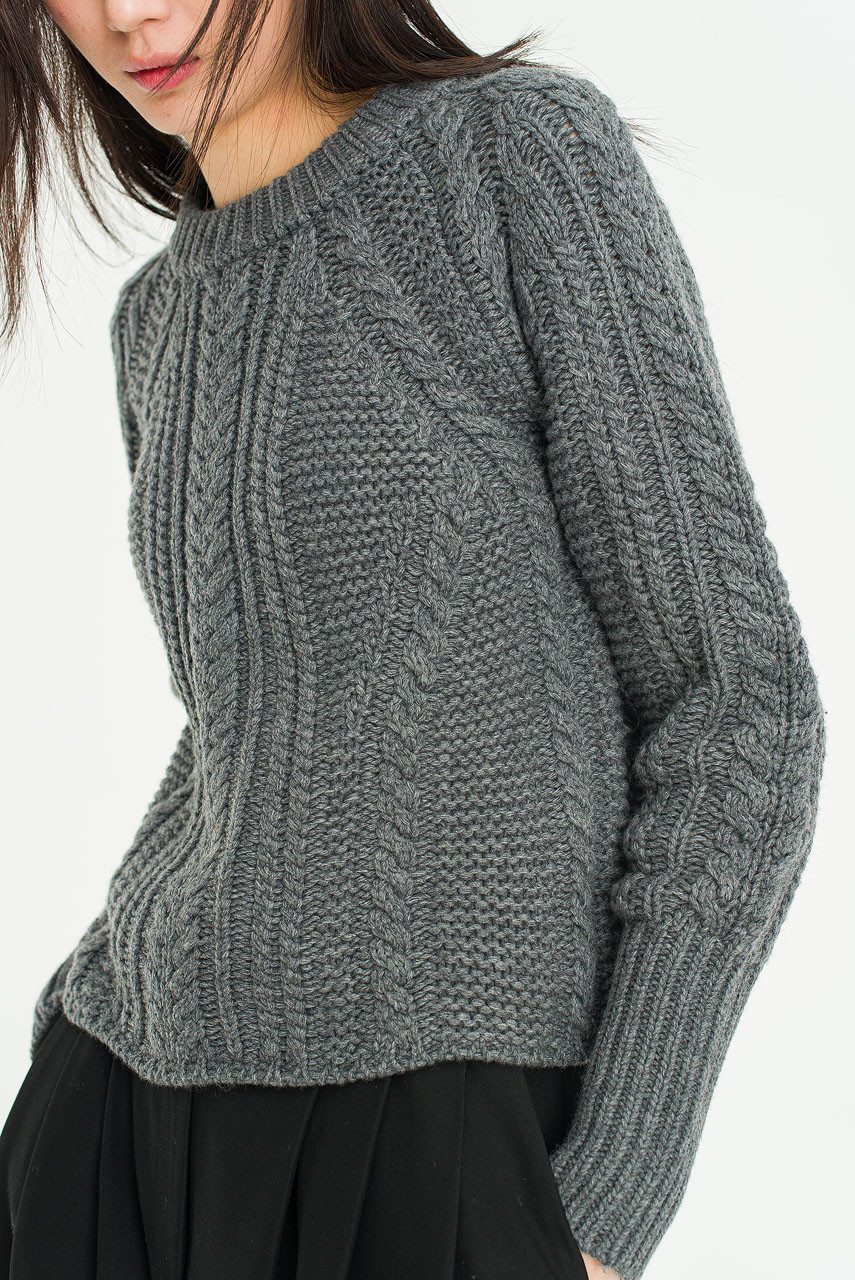 Haze Cable Jumper, Charcoal
