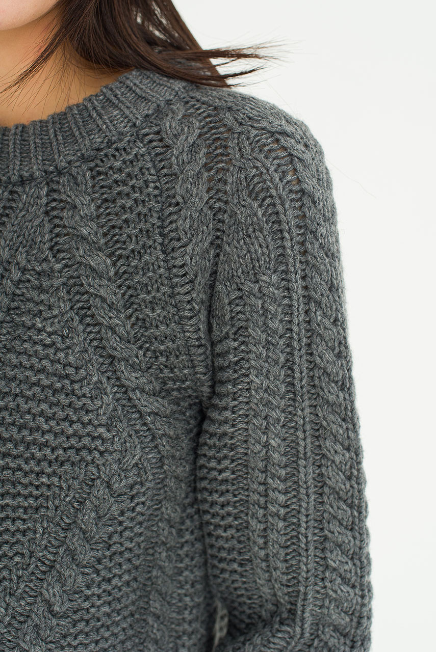 Haze Cable Jumper, Charcoal