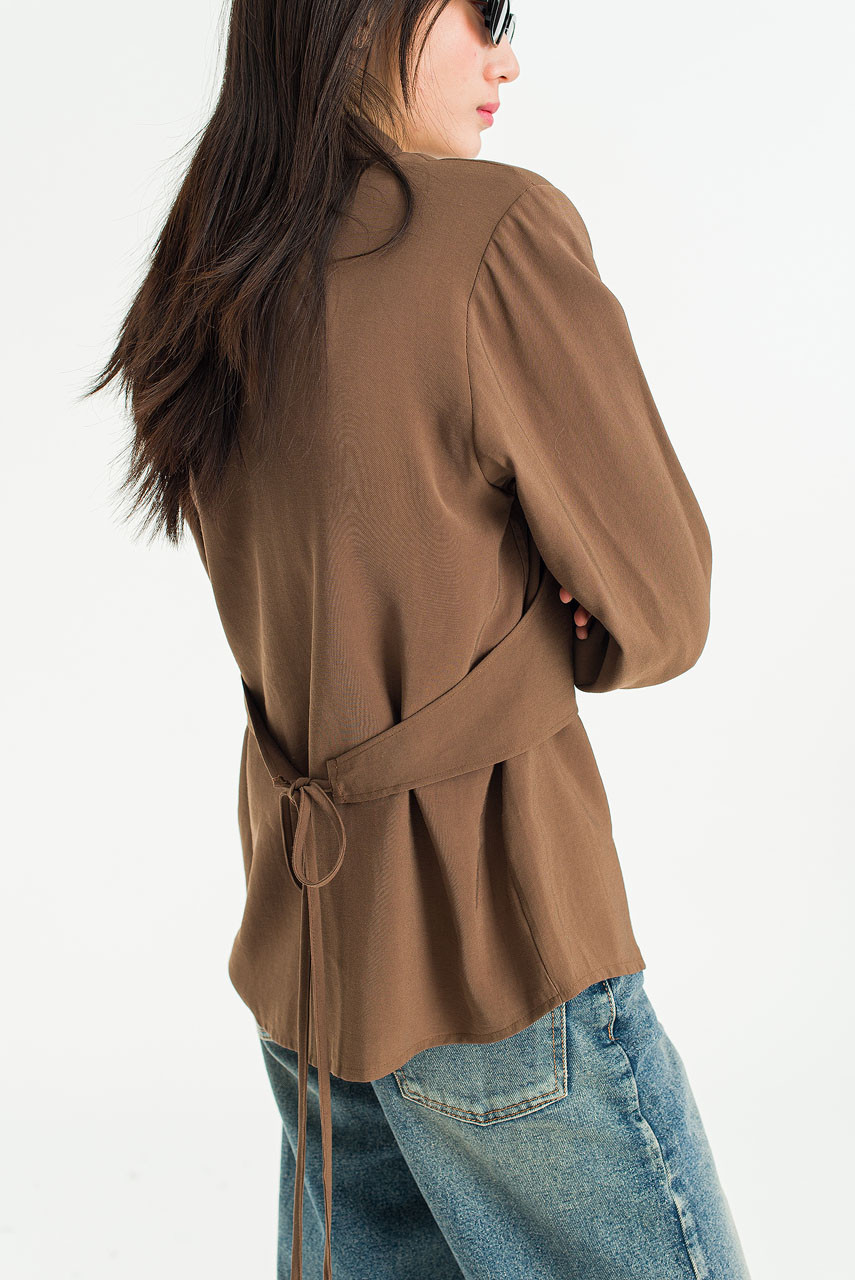 Serif Layer Blouse, Mocha
