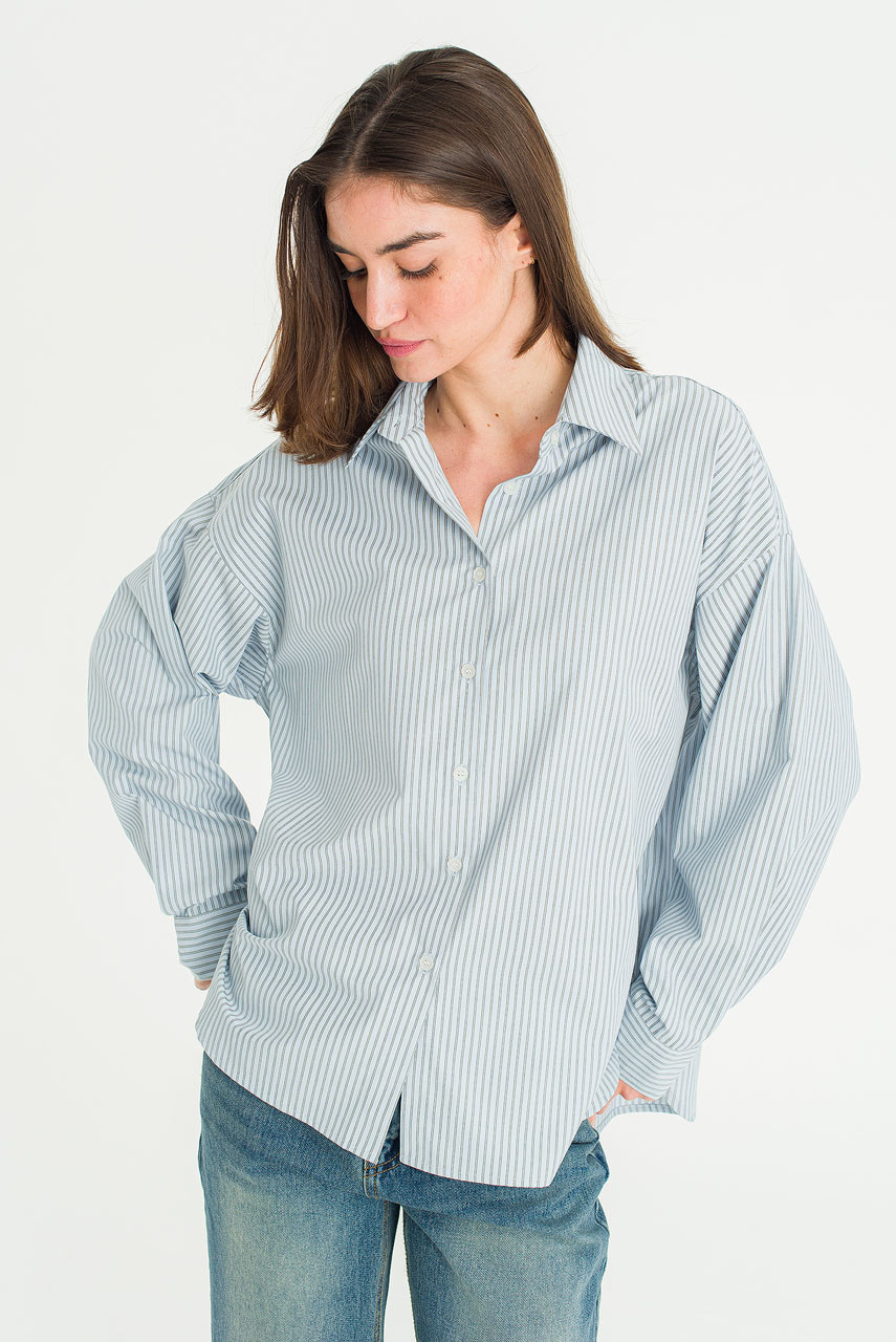 Bea Stripe Shirt, Blue