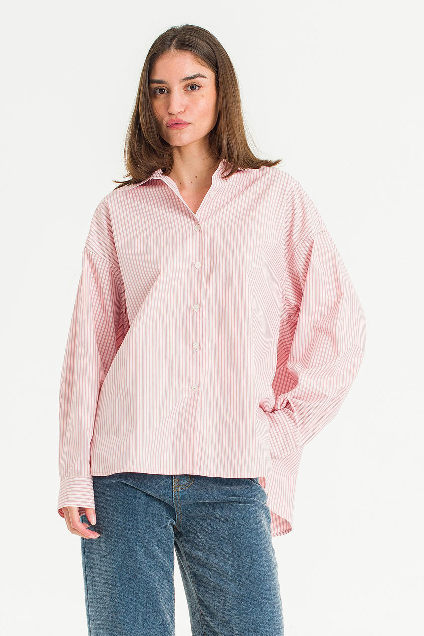Bea Stripe Shirt, Pink