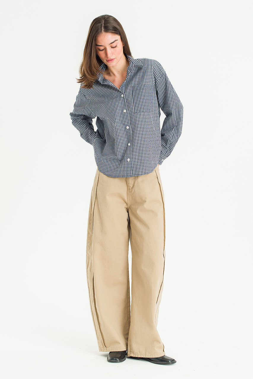 Roma Check Shirt, Navy