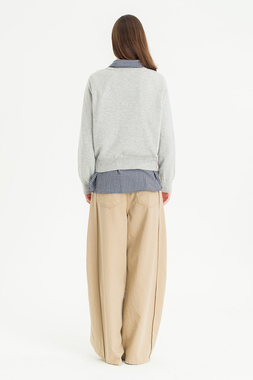 Marlow Button Knit Jumper, Grey