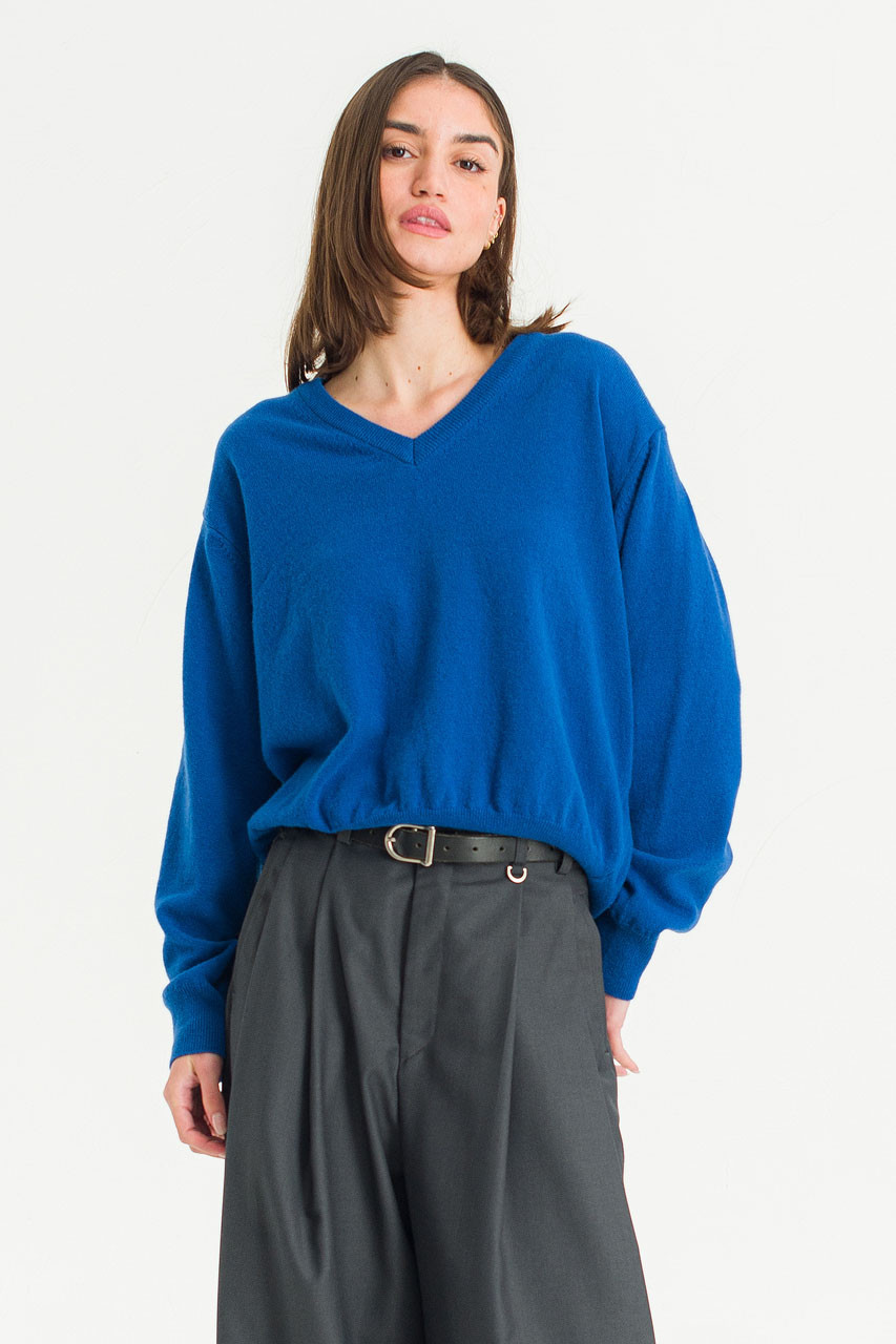 Ever V Neck Jumper, Blue