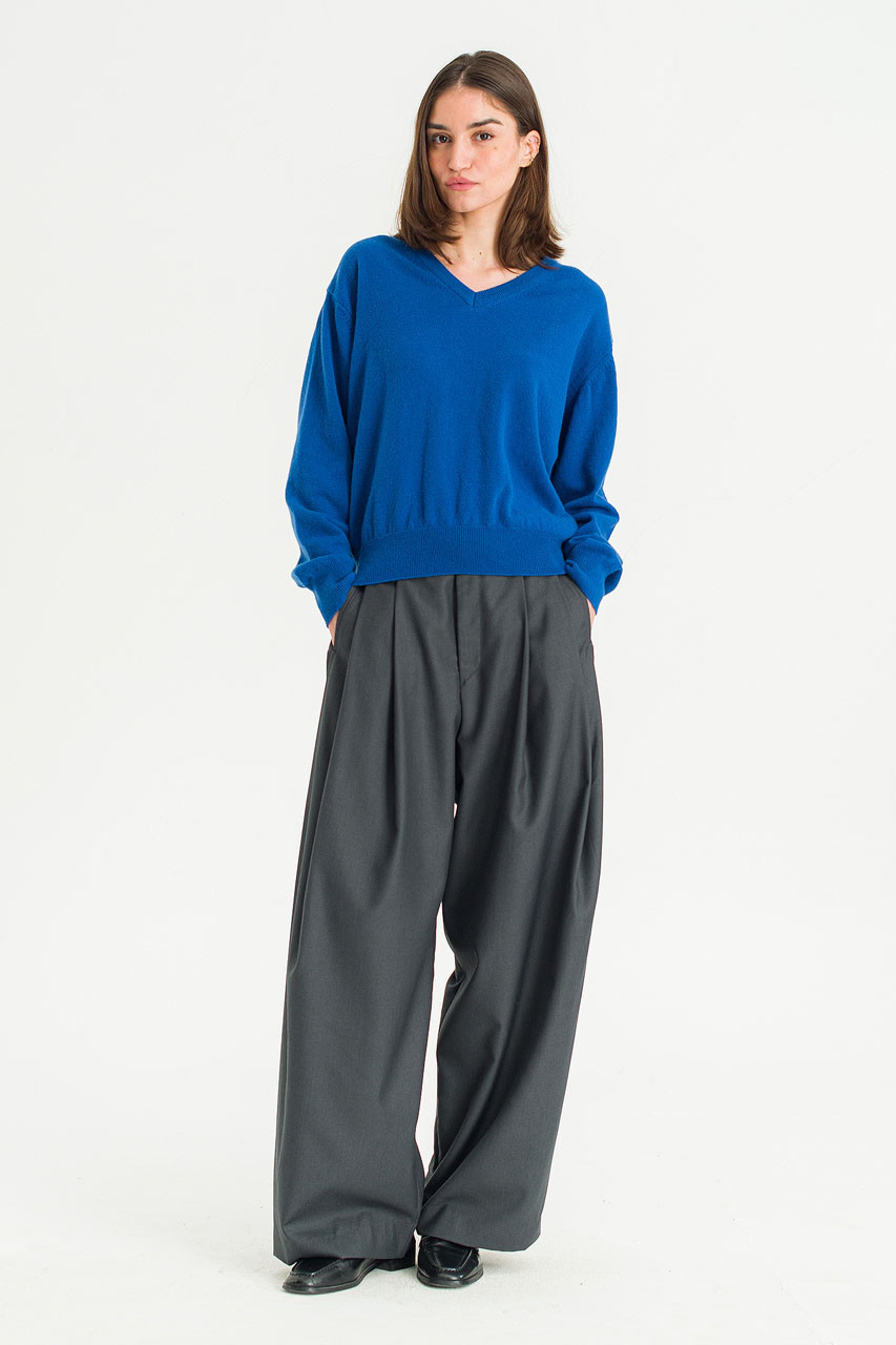 Ever V Neck Jumper, Blue