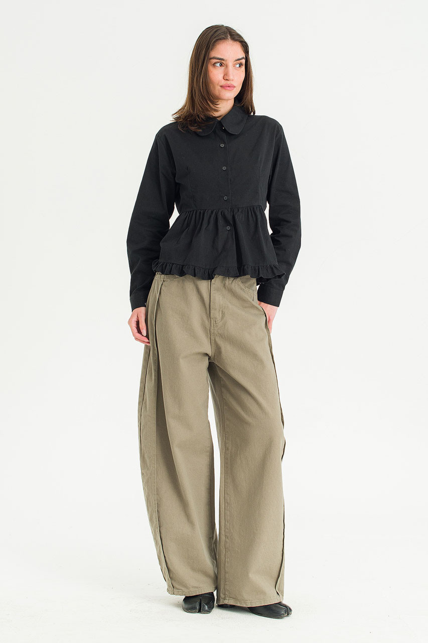 Tomo Barrel Pants, Khaki