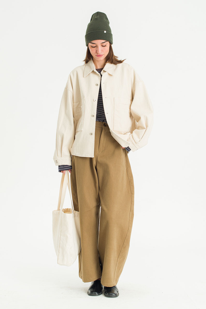 Tom Washed Cotton Jacket, Cream