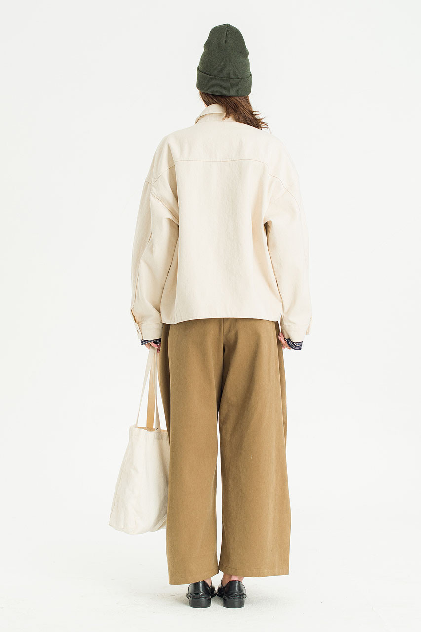 Tom Washed Cotton Jacket, Cream